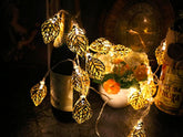 String Lights, 3M 20LED Metal Fairy String Lights Geometric Rose Gold Metal Fairy Lights - thelights4u.com